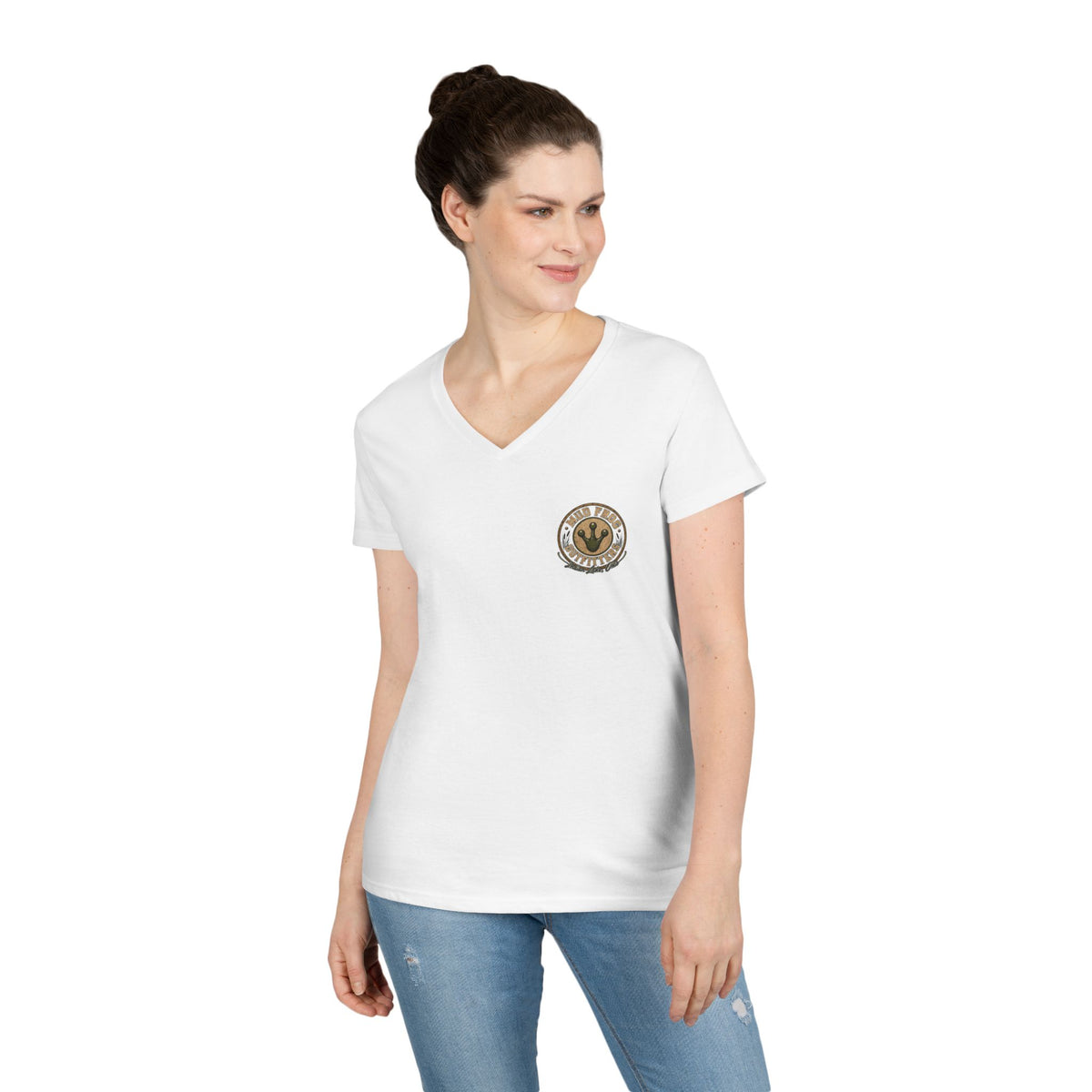 Sugar Caffeinated Expialidocious! MFO Ladies V-Neck T-Shirt