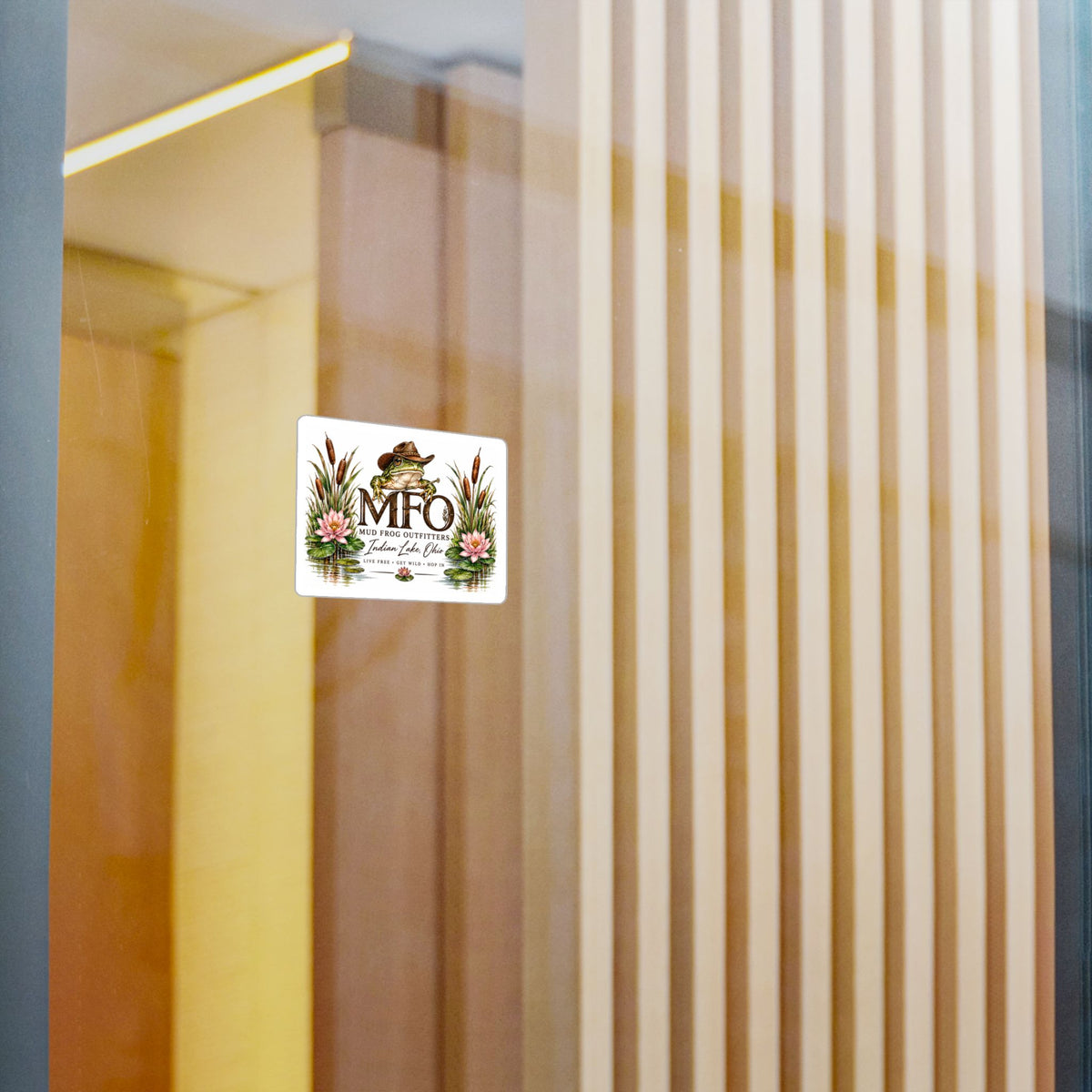 Mud Frog Outfitters Kiss-Cut Vinyl Decal — Fishing & Outdoors Frog Logo Sticker