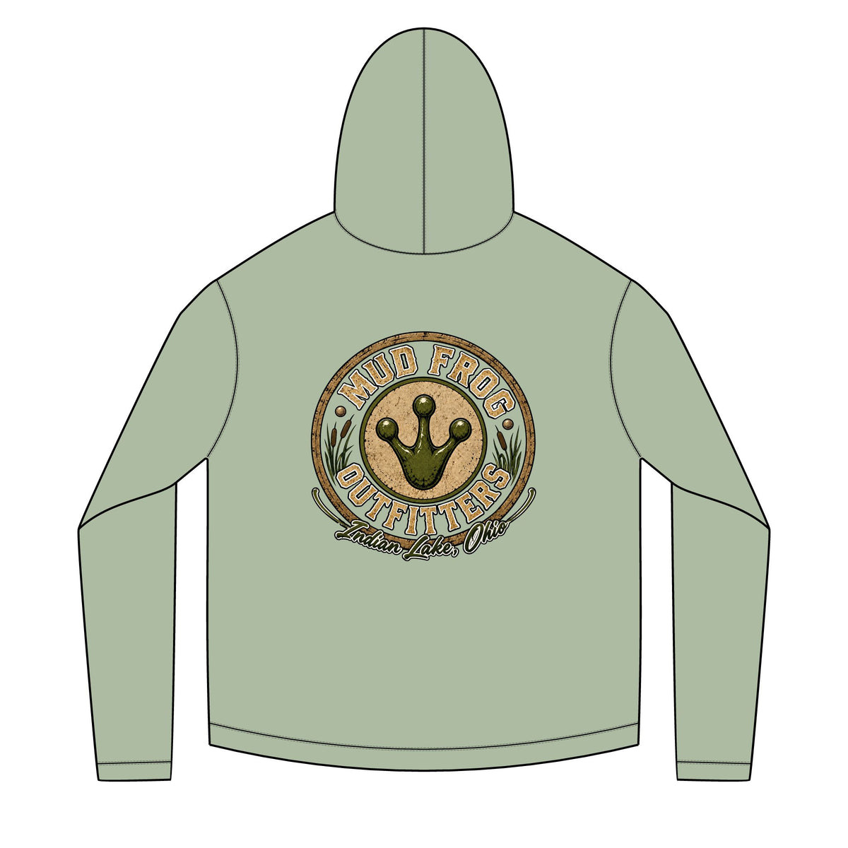 Mud Frog Outfitters logo Hoodie | Fishing Outdoor Apparel